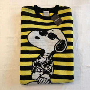 Forever 21 Snoopy Peanuts Striped Sweater